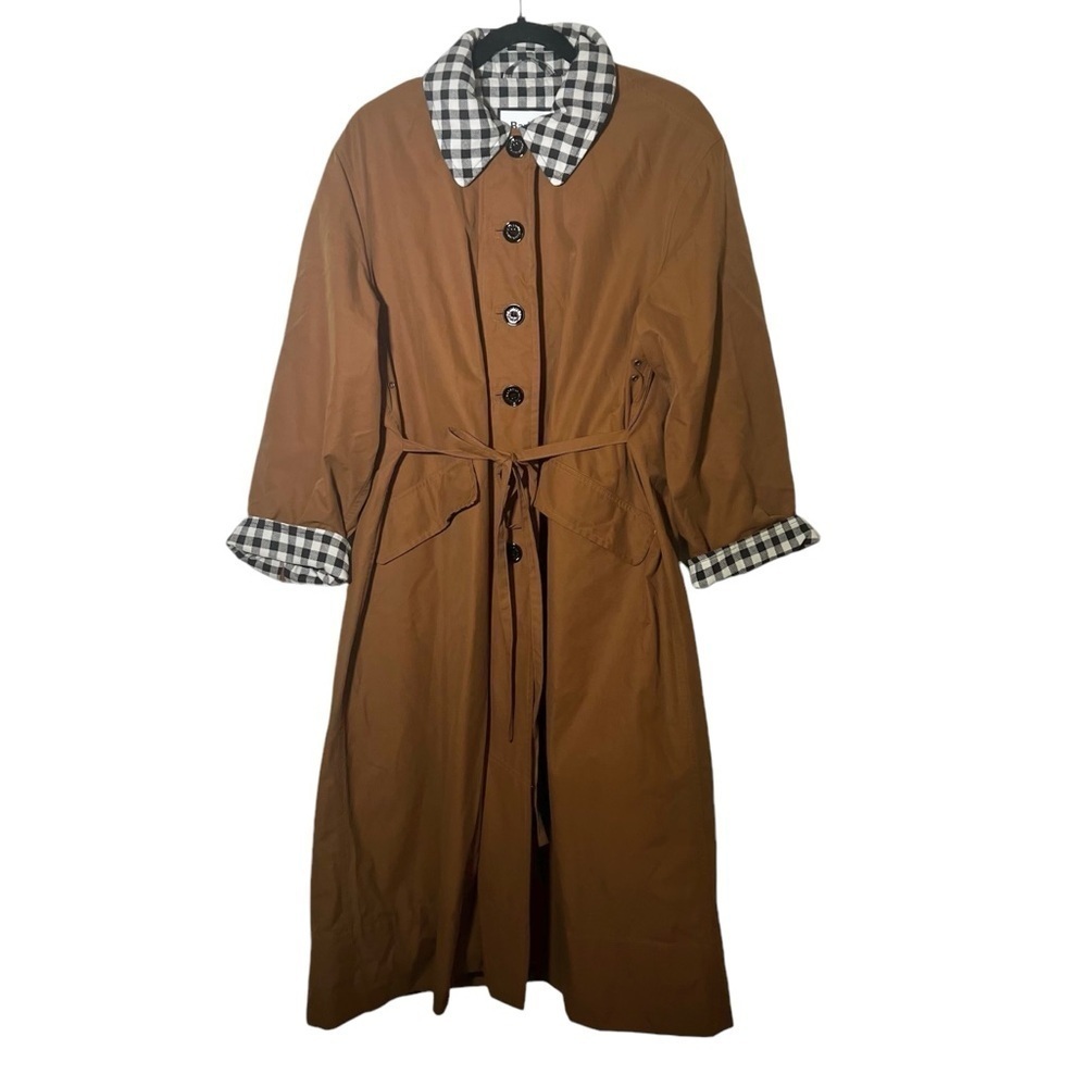 Barbour By Alexa Chung Brown Glenda Trench Coat in Monks Robe US 10